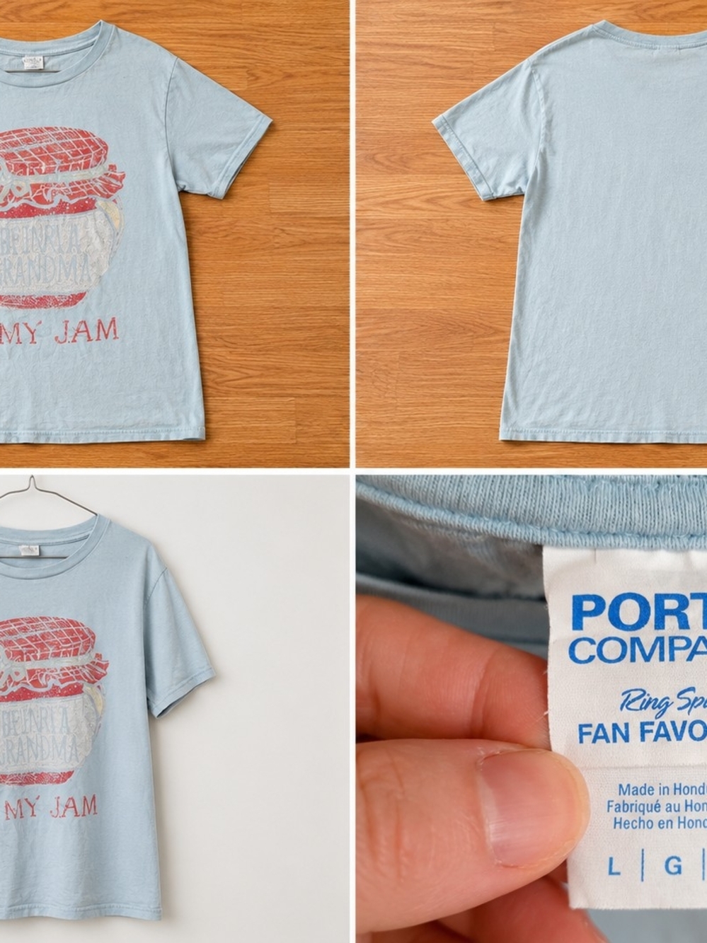 Being A Grandma Is My Jam Light Blue 'Jam' Graphic Tee